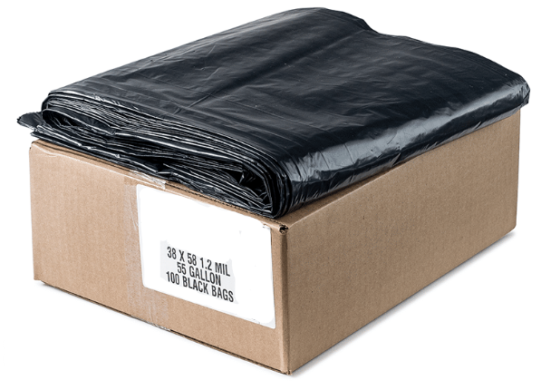 55-Gallon HDPE Garbage Bags (100 CT)