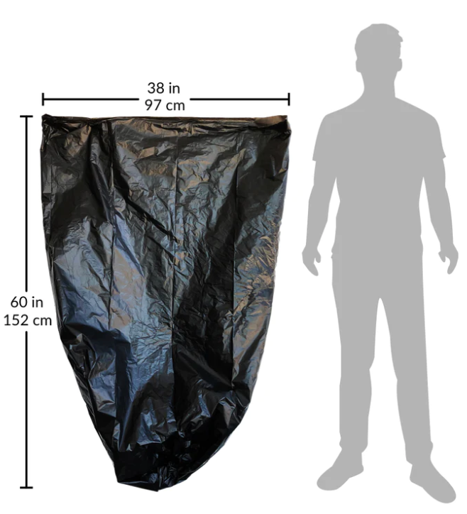 55-Gallon HDPE Garbage Bags (100 CT)