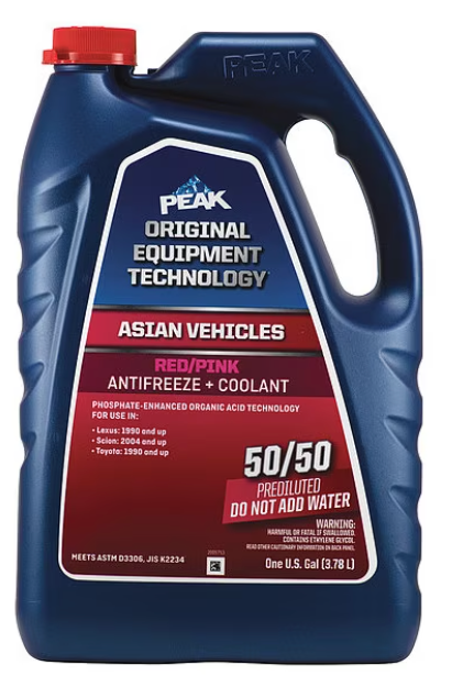 Peak Antifreeze + Coolant 50/50 Asian Red (6 CT)