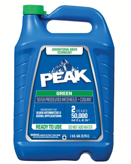 Peak Antifreeze + Coolant 50/50 Ready Use Green (6 CT)