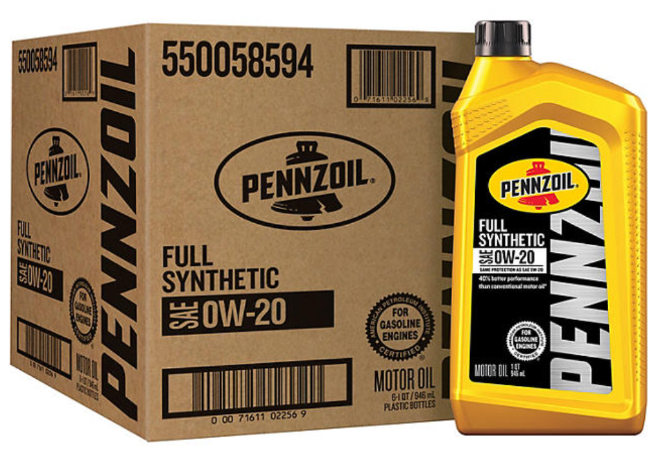 Pennzoil Full Synthetic 0W-20 (6 CT)