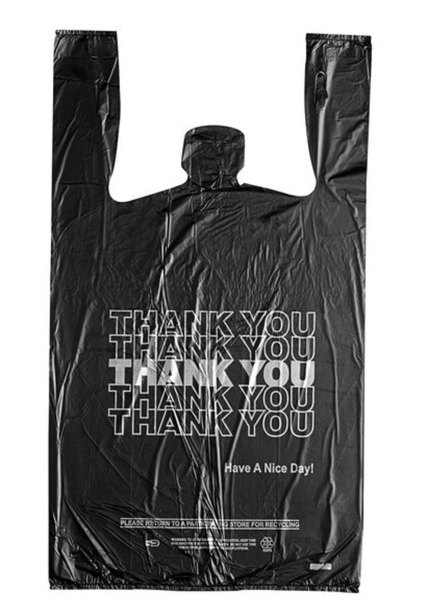 Black "Thank You" Plastic Bags (1000 CT)