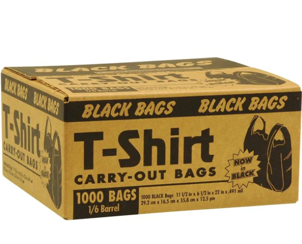 Black "Thank You" Plastic Bags (1000 CT)